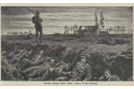 La batalla de Mons, año 1914