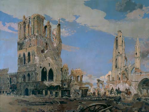 Lonja de los Paños en Ypres en 1914