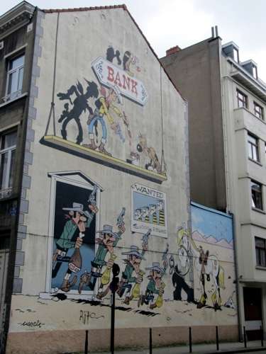 El mural Morris de Lucky Luke El mural Morris de Lucky Luke
