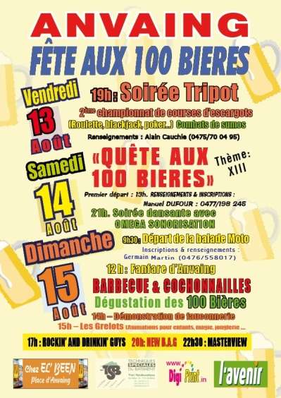 Festival de las 100 Cervezas en Anvaing Festival de las 100 Cervezas en Anvaing